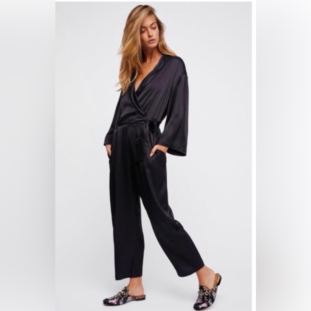 Free People Satin Jumpsuit